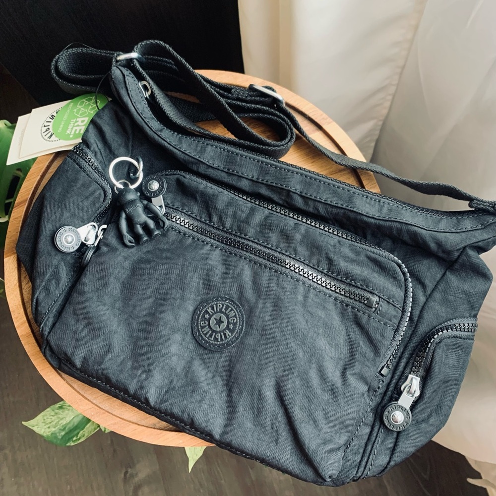 NWT Kipling Gabbie Small Crossbody Bag in Black Nylon - Picture 3 of 4